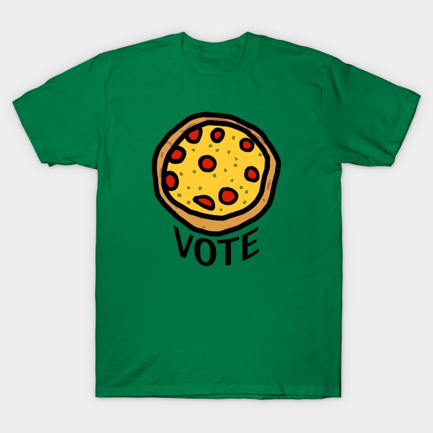 Pizza gets my Political Vote T-Shirt by ellenhenryart